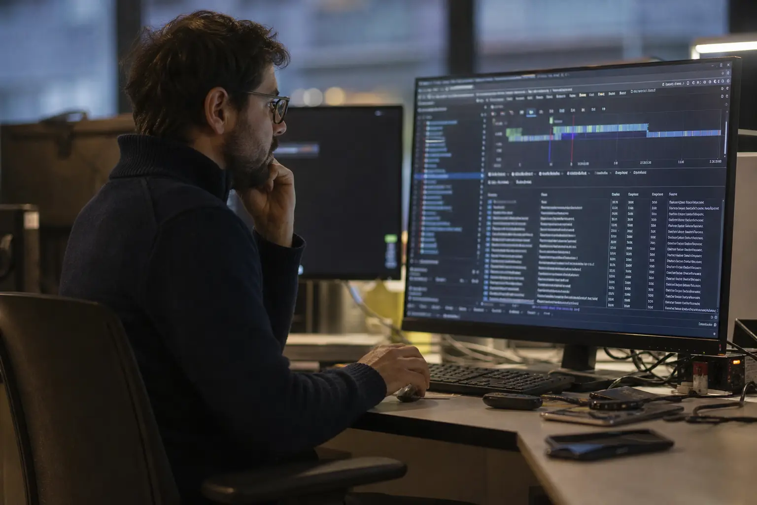 Un développeur examine les requêtes réseau d'une page dans les outils de son navigateur